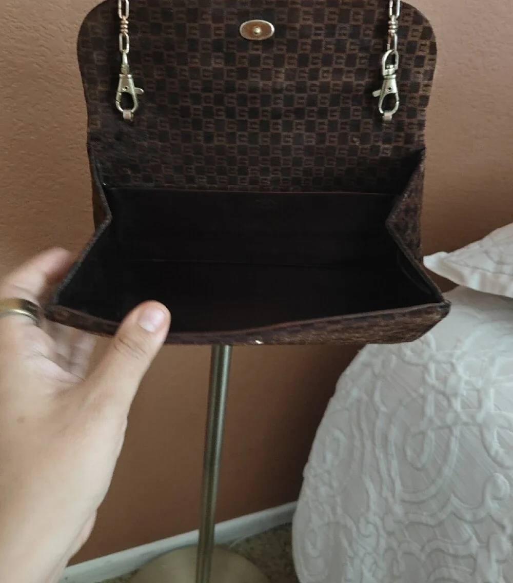 VTG Gucci Chain Sueded Brown Bag